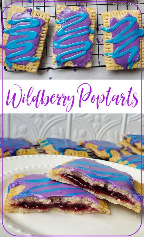 Homemade Raspberry Poptarts, How To Make Homemade Poptarts, Wildberry Poptart Recipe, Pop Tart Icing Recipe, Cheap Easy Homemade Snacks, Wild Berry Poptarts, Homemade Blueberry Pop Tarts, Fall Cookout Desserts, Blueberry Poptarts Homemade