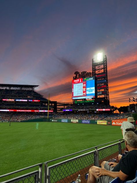 Phillies Game Aesthetic, Citizens Bank Park, Philly Sports, Phillies Stadium, Phillies Game, Philadelphia Phillies Baseball, Major League Baseball Stadiums, Mlb Stadiums, Phillies Baseball