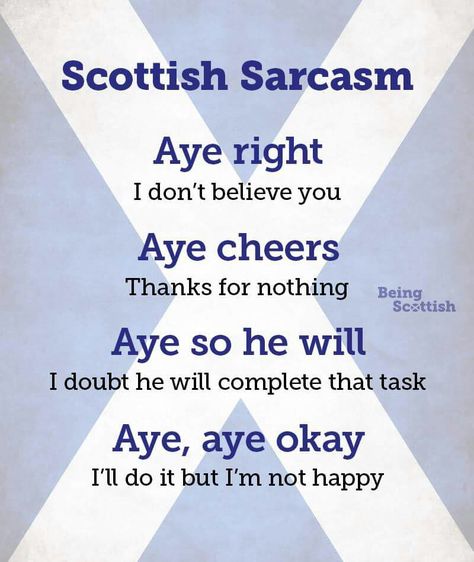 Except that.  aye. aye oka'ay actually means . Your excuse is pitiful. Scottish Language, Scottish Sayings, Scots Gaelic, Scottish Tattoo, Scottish Slang, Scottish Quotes, Scottish Words, Gaelic Words, Scotland History