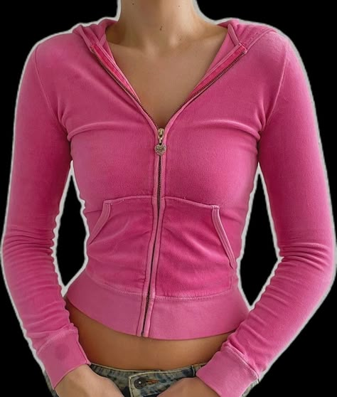 Girly Women, 2000s Clothing, Pink Zip Up Hoodie, Jacket With Hoodie, 2000s Clothes, 2000s Fashion Outfits, Y2k Pink, Pink Outfits, Pink Princess