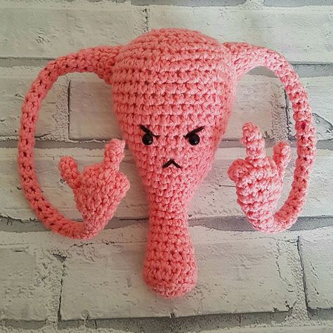 Crochet Uterus, Silly Crochet, Spooky Crochet, Crochet Hacks, Etsy Patterns, Funny Crochet, Paracord Braids, Ravelry Crochet, Crochet Hack