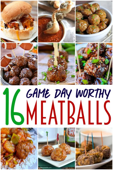 16 Game Day Worthy Meatballs | Community Table Super Bowl Food Crockpot, Balsamic Meatballs, Healthy Superbowl Snacks, Potato Rolls, Pillsbury Recipes, Football Party Food, Tailgating Recipes, Game Day Recipes, Superbowl Snacks