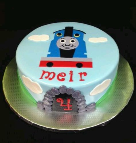 Thomas cake Korean Cake Design, Thomas Cake, Thomas Party, Thomas Cakes, Korean Cake, Thomas The Tank, 1st Bday, Cake Inspiration, Let Them Eat Cake