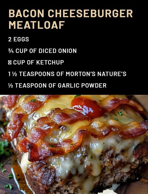 Keto Cheeseburger Meatloaf, Cheese Burger Bacon Meatloaf, Cheese Burger Meatloaf Recipes, Smoked Bacon Cheeseburger Meatloaf, Bacon Cheeseburger Meatloaf Recipes, Cheese Burger Meatloaf, Meatloaf Recipes With Cheese, Bacon Meatloaf Recipes, Bacon Cheese Meatloaf