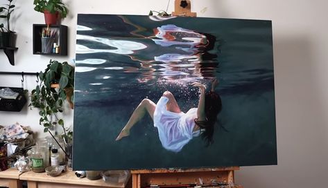 Lena Danya, Painting Time Lapse, Underwater Scene, I Am An Artist, Time Lapse, Oil Painting, Florida, Paintings, Paint