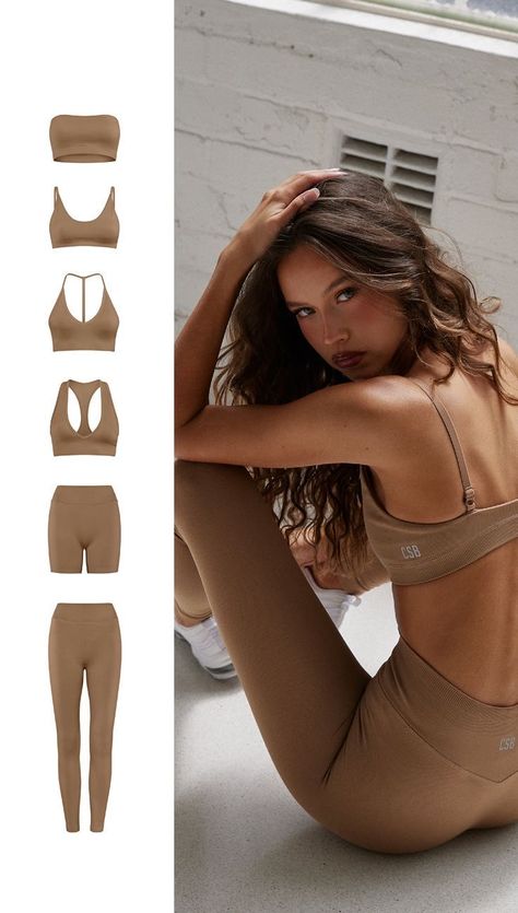 Active Wear Packaging, Woman Active Wear, Athleisure Branding, Active Wear Aesthetic, Athleisure Instagram, Seamless Sportswear, Athleisure Photoshoot, Neutral Athleisure, Women Athleisure