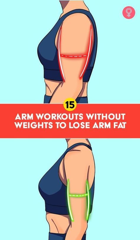 15 Arm Workouts Without Weights To Lose Arm Fat: Arm exercises are good for shedding arm fat. They strengthen and tone the arms as well. Thankfully, you can do arm exercises without weights at home to get the same benefits of weighted arm exercises. Yes, you heard that right! You don’t need dumbbells or any other equipment – just your body weight. Do these 15 effective arm exercises without weights to lose arm fat fast. Let’s begin! Arm Pit Fat Workouts, Workout For Under Arms, Getting Smaller Arms, Weight Lifting For Arm Fat Loss, Yoga For Arm Fat Loss, No Weights Arm Exercises, Weight Free Arm Workout, Get Rid Of Under Arm Fat Fast, Lose Underarm Fat Fast