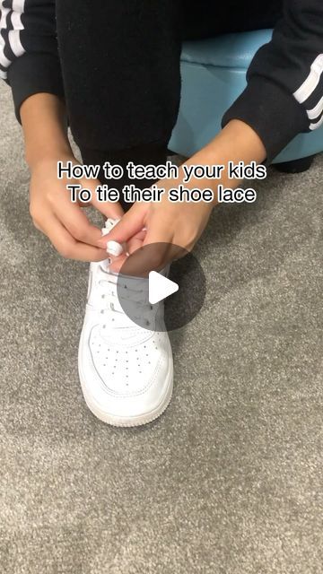 Farah Ghazale on Instagram: "How to teach your kids to tie their shoe lace!  I’ve taught Kareem to tie his shoe lace when he was almost 5. I found that this was the easiest trick! Let me know what you think!" Shoe Tying For Kids Teaching, Tie Shoes Kids Teaching, How To Tie A Shoe Lace, Tie Shoes Kids, How To Tie Shoes, Kids Ties, Birds Of A Feather, Tie Shoelaces, Shoe Lace