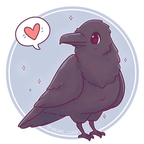 Raven! Because it’s kinda halloweeny and Witchy 😂😂🎃✨ Any requests for what I should draw next for inktober(my poor attempt at it 😂)? (Can be anything animals, HP characters whatever, though I’ll probs try and keep it Halloween themed (ish)) • #raven #ravens #bird #cute #kawaii #chibi #halloween #october #instaart #instaartist #instadaily #illustrationoftheday #illustration #digitalart #digitalpainting #doodle #art Naomi Lord, Crows Drawing, Bird Doodle, Walpapers Cute, Arte Doodle, Raven Bird, Cute Kawaii Animals, Cute Bird, Cute Animal Drawings Kawaii