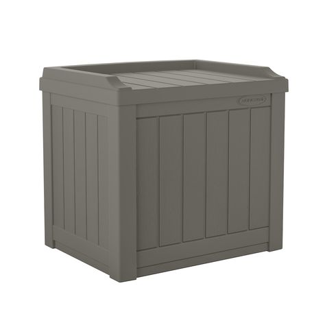 Suncast 22 Gallon Small Resin Patio Storage Deck Box and Seat, Stoney (2 Pack) - Walmart.com - Walmart.com Outdoor Towel Storage, Outdoor Storage Bin, Outdoor Storage Units, Vintage Home Ideas, Storage Seat, Outdoor Box, Center Park, Deck Storage, Cat House Diy