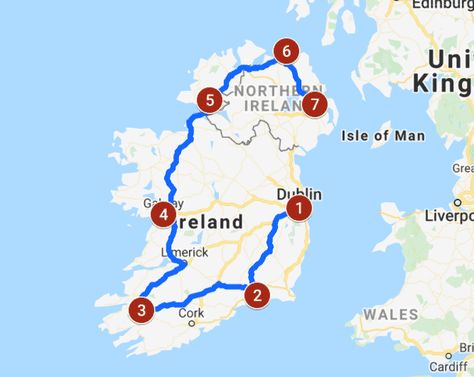 Ireland One Week Itinerary, One Week In Ireland, 7 Days In Ireland Itinerary, 7 Day Ireland Itinerary, 5 Days In Ireland, Ireland Itinerary One Week, Northern Ireland Itinerary, Ireland Road Trip Itinerary, Irish Vacation