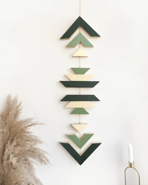 Boho Nursery Ideas, Invisible Thread, Diy Wand, Wood Wall Art Diy, Wall Decor Prints, Geometric Wall Decor, Wall Art Size, Boho Nursery Decor, Diy Crafts Room