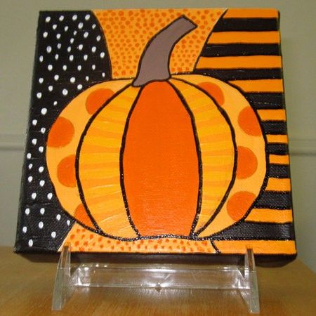 Pattern Pumpkin Art, Pop Art Pumpkin, Britto Pumpkins, Halloween Pop Art, Pumpkin Art Project, Britto Art, Simple Paint, Pumpkin Patterns, Halloween Art Projects