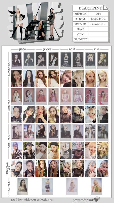 Blackpink Template, Blackpink Card, Album Blackpink, Pink Template, Member Card, Lomo Card, Photo Card Template, Blackpink Poster, Pink Posters