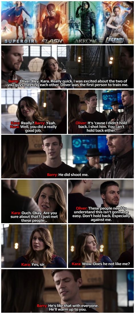 Barry introduce Kara to Oliver Arrowverse Fan Art, Barry X Oliver, Barry Allen X Oliver Queen Fanart, Oliver And Barry, Barry X Oliver Fanart, Flash Funny, Super Friends, Barry Allen, Oliver Queen