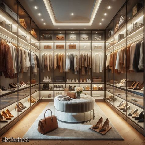 Women Walk In Closet, House Interior Closet, Chic Walk In Closet, Men Closet Luxury, Big Walk In Closet Luxury, Dream Closets Walk In Luxury, Walk In Closet Design Luxury, Dream Wardrobe Aesthetic, Dressing Luxe