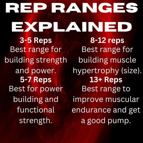 A rep range, is basically a fixed range of repetitions that are performed when exercising or lifting weights. Different rep ranges are used to fit different training goals, so choose your top set rep ranges accordingly! Rep Ranges, Reps And Sets, Muscular Endurance, Lifting Weights, Build Muscle, Strength Training, Weight Lifting, Workout Videos, Full Body