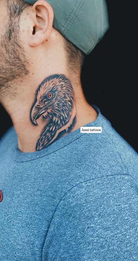 #eagletattoo #necktattoo #necktattooideas Eagle Tattoo On Neck, Eagle Tattoo Neck, Tattoo Neck, Eagle Tattoos, Eagle Tattoo, Neck Tattoo, For Men, Tattoos, Quick Saves