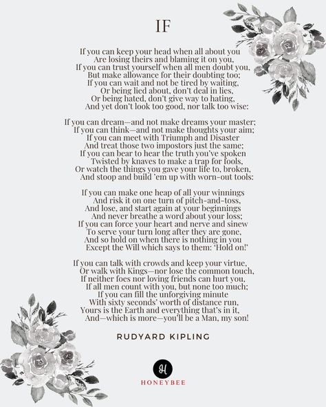 Rudyard Kipling, If Rudyard Kipling, Trust Yourself, Poetry