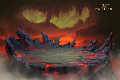 Lava Cave by painterhoya on DeviantArt Scenery Background, Digital Texture, Photoshop Painting, Background Drawing, Landscape Background, Game Background, Matte Painting, Landscape Scenery, Environment Design