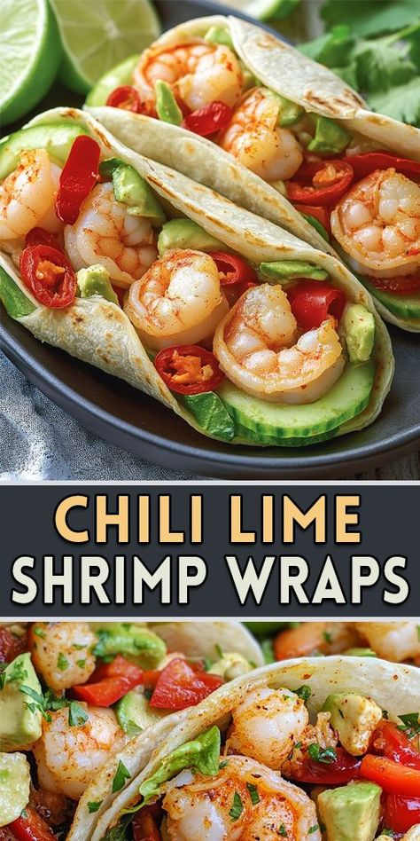 🌶️✨ Spice up your mealtime with these Chili Lime Shrimp Wraps! Bursting with zesty flavors and packed with protein, this quick and easy recipe is perfect for busy weeknights or a delicious lunch option. Get ready to impress your family and friends with this delightful dish! 🥑💚 👉 Ready to make your own Chili Lime Shrimp Wraps? Click the link to discover the full recipe and start cooking today! #ChiliLimeShrimp #HealthyRecipes #ShrimpWraps #QuickMeals #SeafoodLovers #Foodie #EasyRecipes Chili Lime Shrimp Wraps, Shrimp Wraps Recipes, Shrimp Wraps, Baked Shrimp Recipes, Chili Lime Sauce, Chili Lime Shrimp, Lime Shrimp, Shrimp Recipes For Dinner, Baked Shrimp