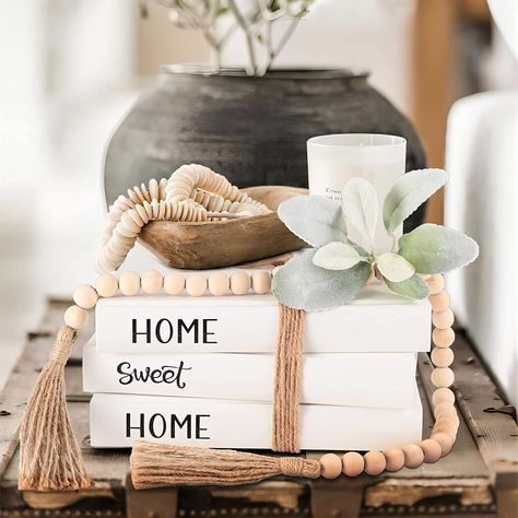 Linen Covered Decorative Books for Home Decor, Farmhouse Stack Books, Coffee Table Books Décor for Living Room,Hardcover Faux Books for Decoration,Shelf Display Books Decor Accent,Home|Sweet|Home Faux Books Decor Diy, Farmhouse Book Stack, Fake Books Decor, Books For Decoration, Books Coffee Table, Stack Books, Coffee Table Books Decor, Farmhouse Decorations, Farmhouse Books