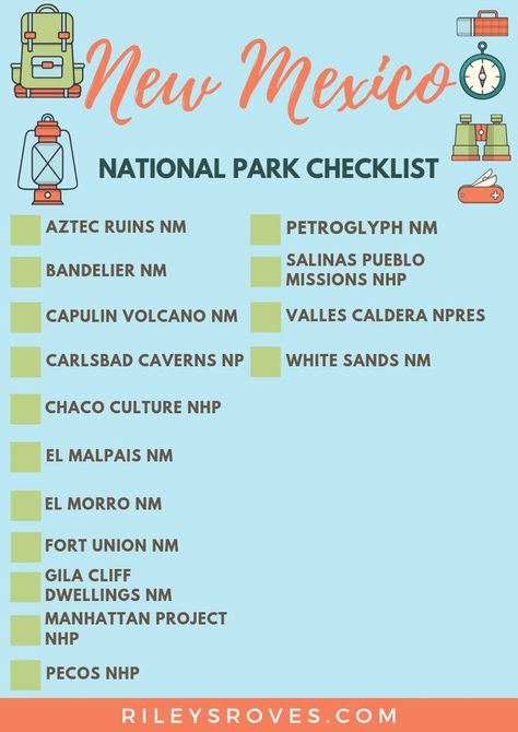 New Mexico National Parks, Mexico National Parks, National Parks Checklist, National Park Checklist, New Mexico Vacation, New Mexico Albuquerque, New Mexico Road Trip, Travel New Mexico, Southwest Travel