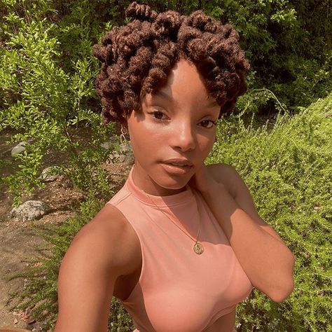 If you're looking for ways to style your short locs, we've got you covered. Find 16 short loc hairstyles inside. Halle Bailey Icons, Ponytail Locs, Short Loc Hairstyles, High Updo, Short Locs, Loc Hairstyles, Two Strand Twists, Cute Ponytails, Two Strand Twist