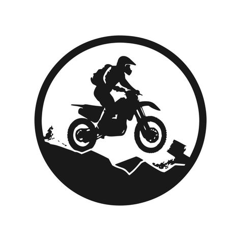 Bike Icon, Abstract Logo, Motocross Bikes, Dirt Bike, Motocross, Vector Art, Bike, ? Logo, Design