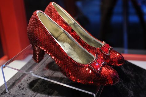 See the 10 Most Iconic Movie Props Ever Sold | TIME Wizard Of Oz Shoes, Dorothy Shoes, Most Expensive Shoes, Diamond Shoes, Ruby Red Slippers, Red Slippers, Expensive Shoes, Ruby Slippers, Judy Garland