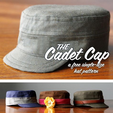 Hat Sewing Patterns How To Make A Cadet Cap Tutorial Free Pattern Britex Fabrics - figswoodfiredbistro.com Cadet Hat, Hat Patterns Free, Hat Patterns To Sew, Cap Patterns, Beginner Sewing Projects Easy, Fleece Hat, Leftover Fabric, News Boy Hat, Sewing Projects For Beginners