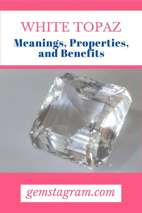 White Topaz Crystal Meaning, White Topaz Meaning, Topaz Crystal Meaning, Topaz Meaning, Crystals Meanings, Throat Chakra Crystals, High Vibrations, Crystals Healing Properties, Power Stone