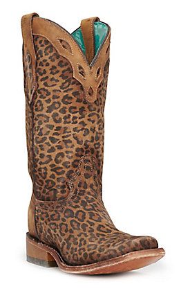 Leopard Cowboy Boots Outfit, Leopard Boots Outfit, Southwest Style Clothing, New Boot Goofin, Western Boots For Women, Square Toe Cowboy Boots, Western Glam, Square Toe Western Boots, Leopard Print Boots