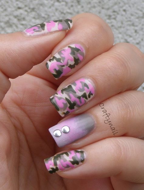 15 Stylish Matte Nail Designs Pink Camo Nails, Camo Nail Art, Camo Nail Designs, Camouflage Nails, Fashion Nail Art, Camo Nails, Nail Art Gel, Matte Nails Design, Pretty Nail Art Designs