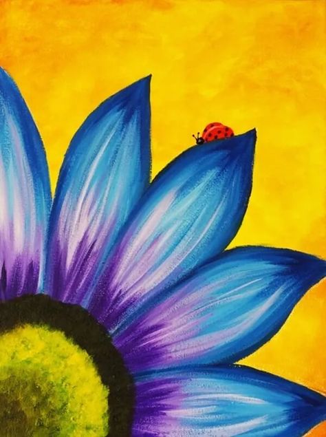 Easy Oil Pastel Drawing Ideas Seni Pastel, Easy Flower Painting, Oil Pastel Art, Oil Pastel Drawings, Easy Canvas Painting, Seni Cat Air, Canvas Painting Diy, Simple Acrylic Paintings, Oil Pastels