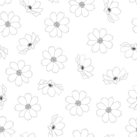 Cosmos Flower Outline White Background Outline Flowers, Flower Vector Art, Flowers Line Art, Best Flower Wallpaper, Outline Images, Flower Line Drawings, Flower Silhouette, Stock Flower, Cosmos Flowers