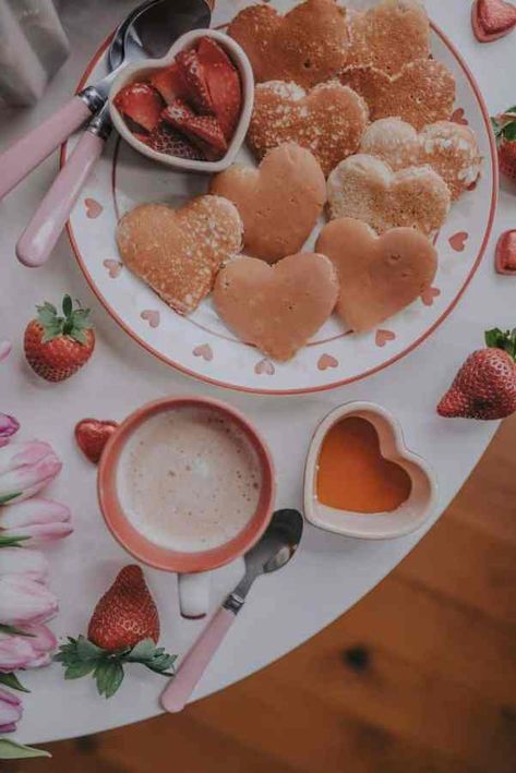 60 Sweet Valentine's Day Aesthetic Pictures » Lady Decluttered Valentine Core Aesthetic, Heart Shaped Breakfast, Valentine's Aesthetic, Aesthetic Pancakes, Valentines Picnic, Valentine's Day Aesthetic, Valentine Aesthetic, Valentines Aesthetic, Romantic Breakfast