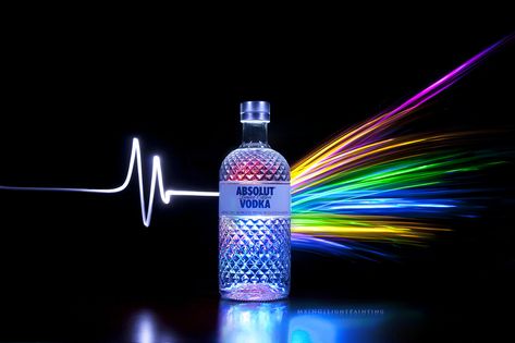 When flated livings encounter Absolut Vodka......  LightPainting Process 1: www.flickr.com/photos/mxing-m/5312069848  Thank you for your comments and favorites,  I am very glad you like it, thank you very much :)  Happy New Year! Painting With Light Photography, Light Painting Ideas, Light Painting Photography, Painting With Light, Vodka Brands, World Icon, Long Exposure Photography, Absolut Vodka, Light Trails