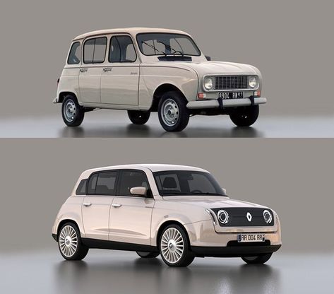 Nuevo Renault 4 2019, vuelve un icono de Renault en un prototipo - Blog de Coches Mini Morris, New Renault, Auto Vintage, Combi Volkswagen, American Graffiti, Concept Car Design, Futuristic Cars, Concept Car, Small Cars