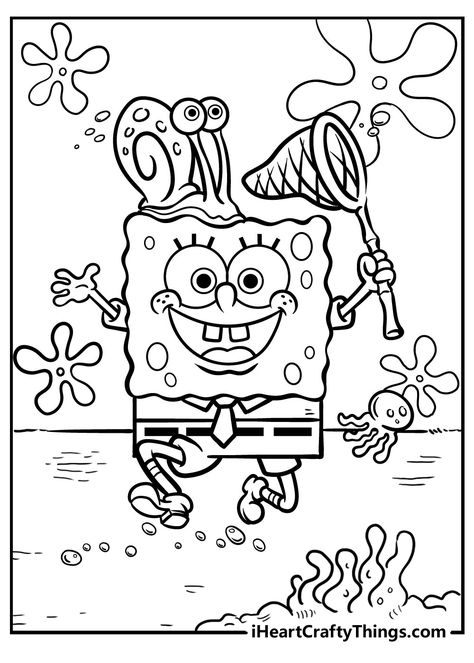 Spongebob Coloring Pages, Spongebob Coloring, Free Printable Coloring Sheets, Spiderman Coloring, Coloring Pages For Boys, Shark Party, Easy Coloring Pages, Cartoon Coloring Pages, Disney Coloring Pages