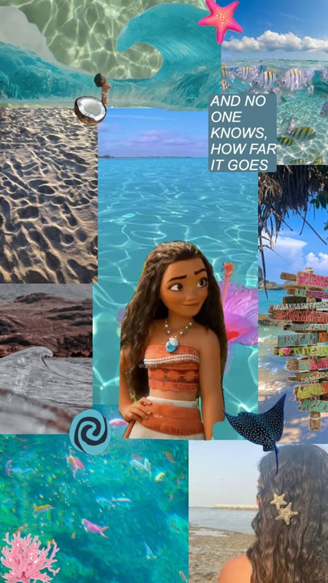 Moana 🏖️ #beauty #beauty #movies #moana #aesthetic #tropical Moana Poster, Moana Aesthetic, Disney Moana Art, Moana Movie, Aesthetic Tropical, Cute Iphone Wallpaper Tumblr, Disney Princess Moana, Moana 2, Beach Wall Collage