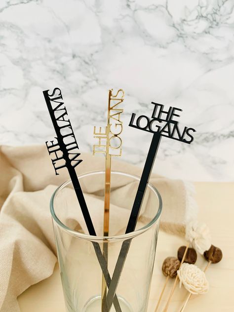 Acrylic Stir Sticks Wedding, Personalized Drinks Wedding, Personalized Stir Sticks, Name Drink Stirrers, Personalized Wedding Drink Stirrers, Custom Cocktail Stirrers, Custom Stir Sticks, Wedding Drink Accessories, Personalised Drink Stirrers