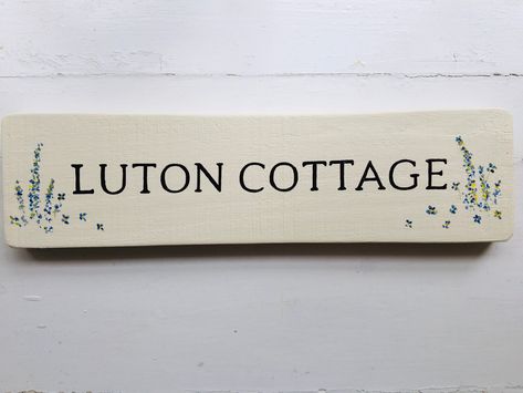 Cottage Names, House Name Signs, Door Name, Name Plate Design, House Name, Cottage Signs, Painted Cottage, House Names, Name Plaque