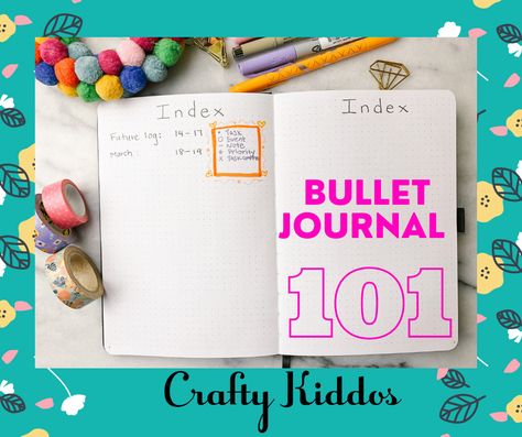 A simple bullet journal 101 guide for kids. Journal Ideas For Kids, Journaling For Kids, Bullet Journal For Kids, All The Months, Bullet Journal For Beginners, Table Of Contents Page, Bullet Journal Ideas, Daily Calendar, Daily Task