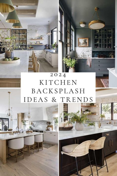 Beautiful kitchen backsplash ideas for white oak & white kitchens, dark cabinets, tile sources and trends for 2024, zellige backsplashes, and designer kitchen inspiration 2024 Kitchen Design Trends, Big Tile Backsplash Kitchen, Back Splash Patterns For Kitchen 2024, Kitchen Backsplash 2024, 2024 Kitchen Backsplash Trends, Kitchen Counter And Backsplash Ideas, Kitchen Ideas 2024 Trends, 2024 Kitchen Cabinet Trends, Backsplash Ideas For Dark Cabinets