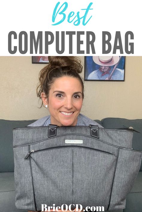 Look no further for the BEST Computer Bag for Women! Laptop bag, work bag, notary bag, whatever you want to call it, this Clark & Mayfield bag ROCKS! It has so many pockets, is high quality and professional looking!  #bestcomputerbag #computerbag #bestworkbag Professional Laptop Bag Woman, Computer Bags For Women Laptops, Notary Bag, Computer Bags For Women, Best Work Bag, Laptop Bag For Women, Best Computer, Computer Bag, Computer Bags