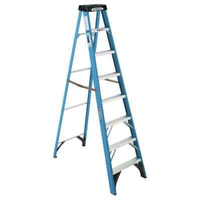 8 ft. Fiberglass Step Ladder with 250 lb. Load Capacity Type I Duty Rating A Frame Ladder, Step Ladders, Electrical Work, Green Business, Business Products, Step Ladder, Tool Holder, Tool Organization, Room Paint