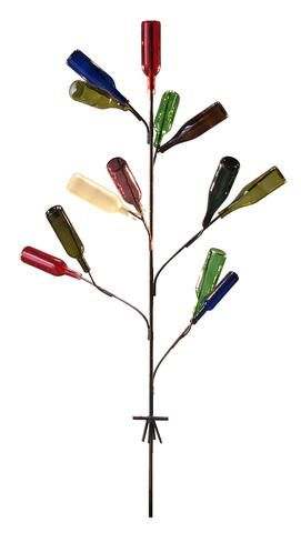 Freestyle Bottle Tree Wine Bottle Trees, Bottle Trees, Bottle Tree, Garden Whimsy, Garden Decorations, Blue Bottle, Wine Bottle Crafts, Bottles And Jars