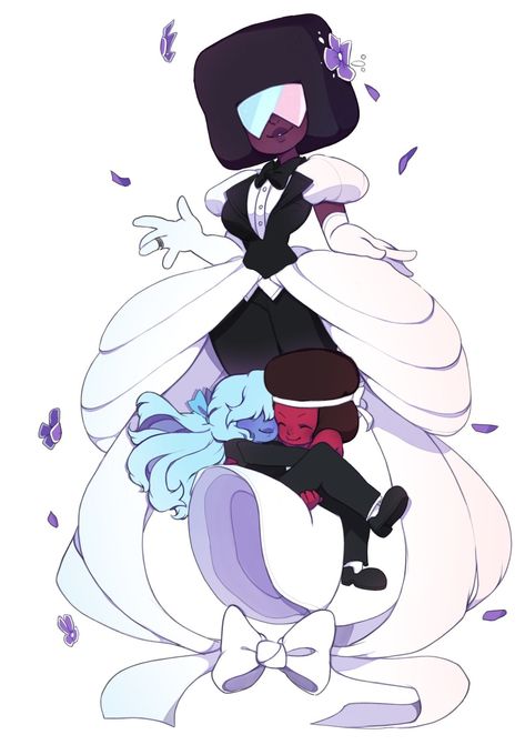 Garnet Fanart, Steven Universe Garnet, Garnet Steven, Cristal Gems, Garnet Steven Universe, Lesbian Weddings, Crystal Gems Steven Universe, Steven Universe Wallpaper, Garnet Wedding