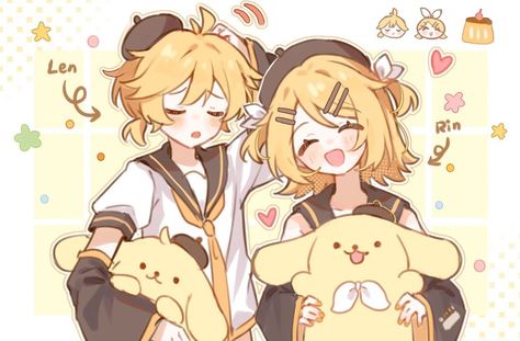 Rin And Len, Len Y Rin, Vocaloid Len, Kagamine Rin And Len, Kagamine Rin, Fandom Crossover, Japanese Artists, Cute Anime Pics, Best Anime Shows